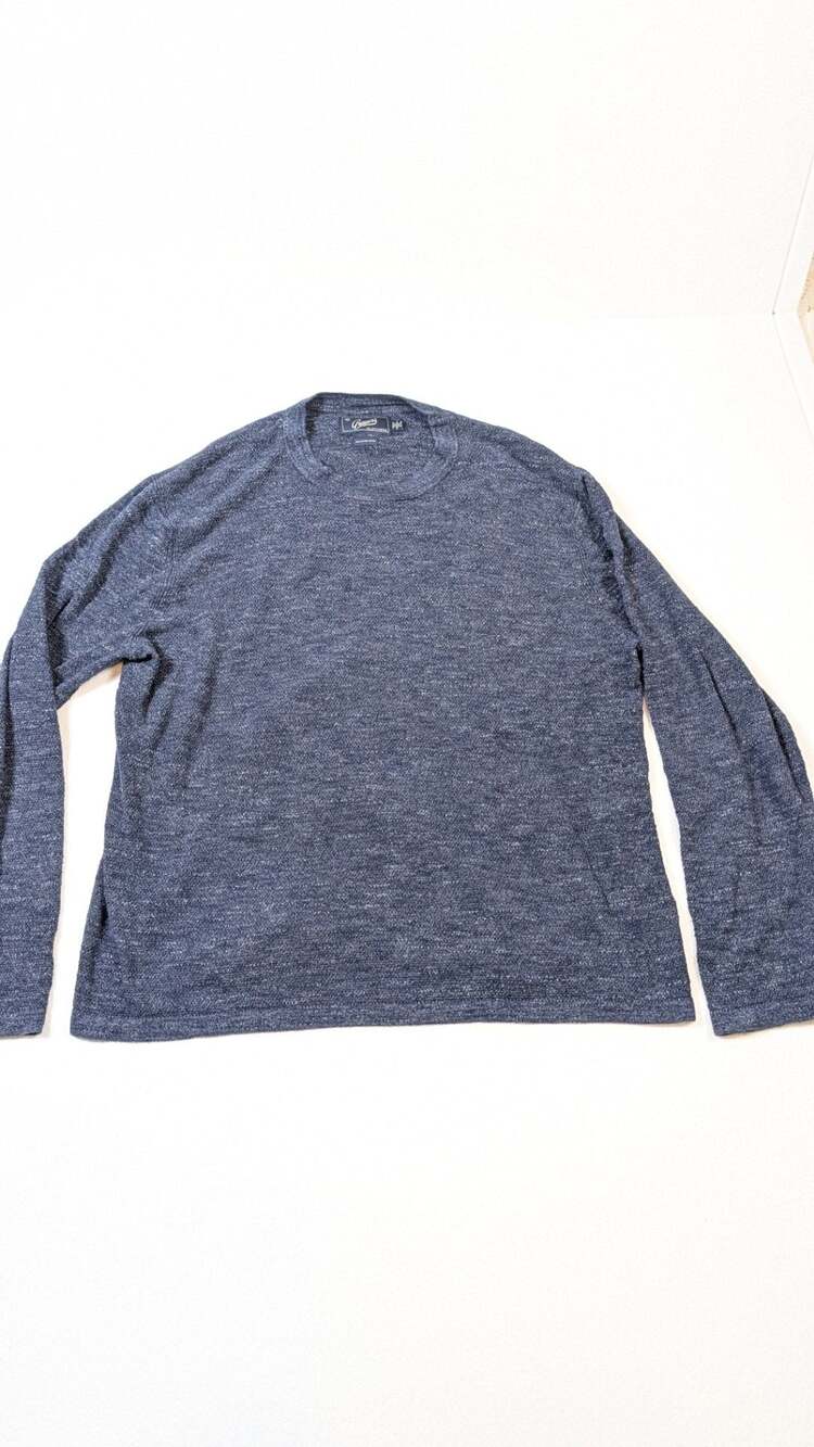 Grayers Clothiers Men's Blue Long Sleeve Crew Neck Sweater XL